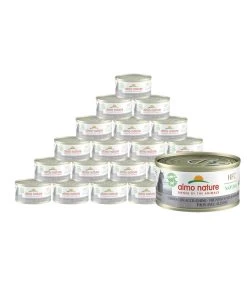 Almo Nature Nassfutter Für Katzen HFC Natural, Thunfisch & Jungsardinen, 24 X 70 G