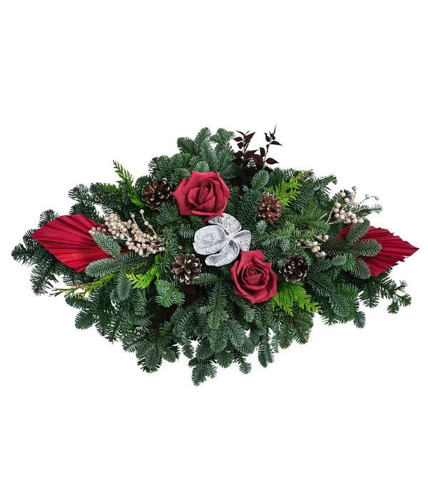 Grabbukett, Oval, Rot, Ca. B60/H15/T30 Cm 1 Grabbukett, Oval, Rot, Ca. B60/H15/T30 Cm