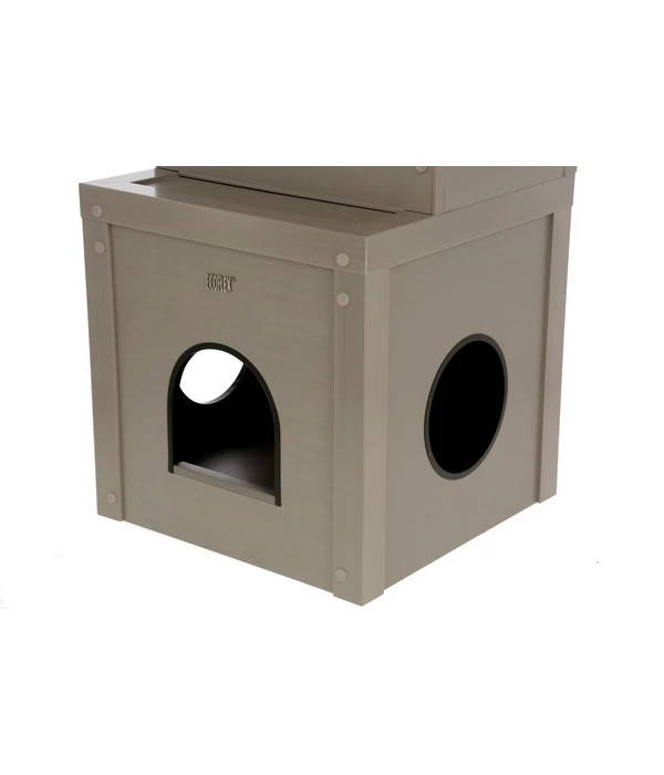KERBL Katzenspielhaus Alex ECO, Grau, Ca. B42/H152,5/T42 Cm 6 KERBL Katzenspielhaus Alex ECO, Grau, Ca. B42/H152,5/T42 Cm – Bild 6