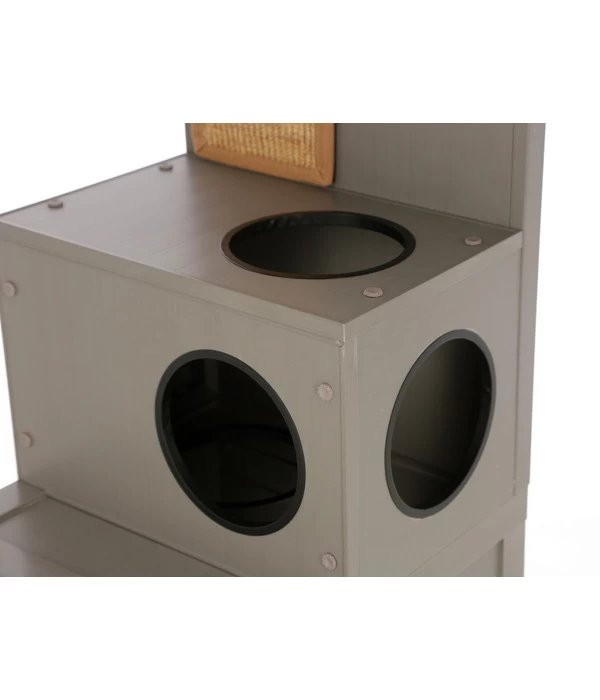 KERBL Katzenspielhaus Alex ECO, Grau, Ca. B42/H152,5/T42 Cm 7 KERBL Katzenspielhaus Alex ECO, Grau, Ca. B42/H152,5/T42 Cm – Bild 7