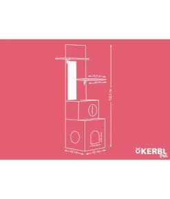 KERBL Katzenspielhaus Alex ECO, Grau, Ca. B42/H152,5/T42 Cm 13 KERBL Katzenspielhaus Alex ECO, Grau, Ca. B42/H152,5/T42 Cm -Gardena Store 6603260 WE DE 005 ECO KatzenspielhausAlex