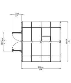 Rion Green Gewächshaus Prestige, Inkl. Fundament -Gardena Store 6611057 WE DE 002 50NorthGewaechshausPrestige