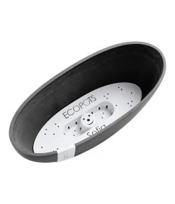 Ecopots Kunststoff-Schale Sofia Mit Wassersystem, Oval, Dunkelgrau, Ca. B30/H13,5/T13 Cm -Gardena Store 6614929 WE DE 001 EcopotsKunststoffSchaleSofiamitWassersystemovaldunkelgrau