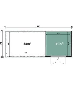 Wolff Finnhaus Eleganto Gerätehaus 4530, Inkl. Lounge Links, Ca. B782/H225/T319 Cm 5 Wolff Finnhaus Eleganto Gerätehaus 4530, Inkl. Lounge Links, Ca. B782/H225/T319 Cm -Gardena Store 6618326 WE BG 001 Eleganto3030GranitgraumitLounge4530links