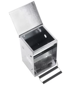 Flamingo Futterautomat Timo Mit Trittklappe, Silber -Gardena Store 6633051 WE DE 002 FlaFutterautomatTimo