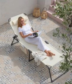 Dehner Gartenliege Mallorca, Ca. B71/H106/T227 Cm 24 Dehner Gartenliege Mallorca, Ca. B71/H106/T227 Cm -Gardena Store 6635163 WE MO 001 LiegeMallorcaVanilla