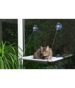 Karlie Hängekorb Window Lounger, Grau, Ca. B31/H51,5/T2,5 Cm -Gardena Store 6660492 WE MO 002 KarlieKZbhWindowLoungerGrau