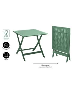 Dehner Klapptisch Stavanger, Ca. B80/H75/T80 Cm -Gardena Store 6666481 WE IG 001 KlapptischStavanger