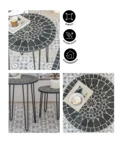 Dehner Mosaiktisch Madeleine, Ca. Ø60/H60 Cm -Gardena Store 6666531 6666556 WE IG 001 DehnerMosaiktischMadeleine