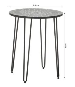 Dehner Mosaiktisch Madeleine, Ca. Ø60/H60 Cm -Gardena Store 6666531 WE BG 001 DehnerMosaiktischMadeleineD60cmeinzeln