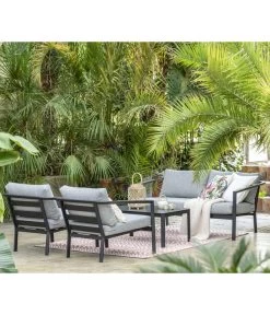 Dehner Alu-Lounge New York, 4-teilig -Gardena Store 6670954 WE MO 001 DehnerAluLoungeNewYork