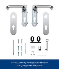 Hörmann Drückergarnitur PZ-Ausführung Edelstahl Poliert -Gardena Store 6675771 WE DE 002 HoermannDrueckergarnitur