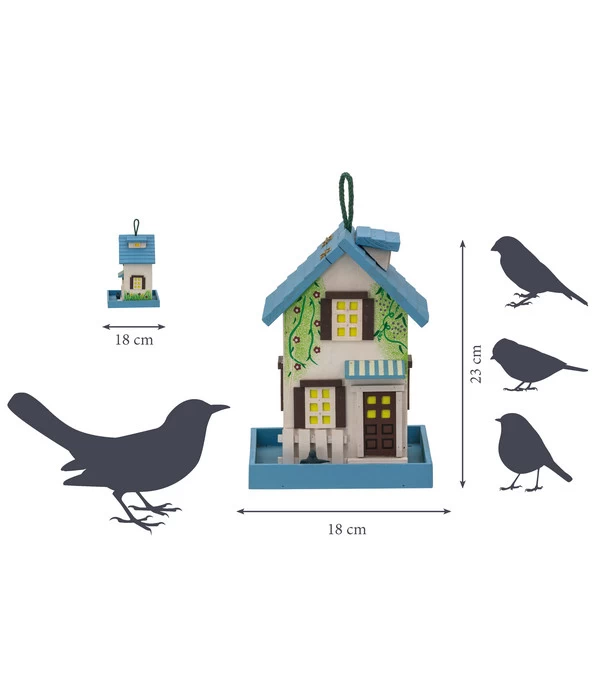 Dobar® Wildlife Vogelhaus Welcome Inkl. Ständer, Grün/weiß, Ca. B23/H100/T18 Cm 4 Dobar® Wildlife Vogelhaus Welcome Inkl. Ständer, Grün/weiß, Ca. B23/H100/T18 Cm – Bild 4