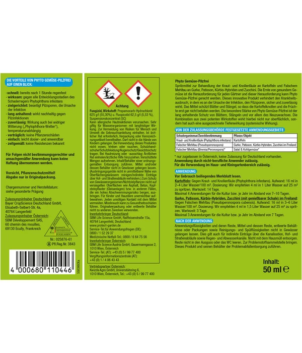 PROTECT GARDEN Phyto Gemüse-Pilzfrei, 50 Ml 2 PROTECT GARDEN Phyto Gemüse-Pilzfrei, 50 Ml – Bild 2