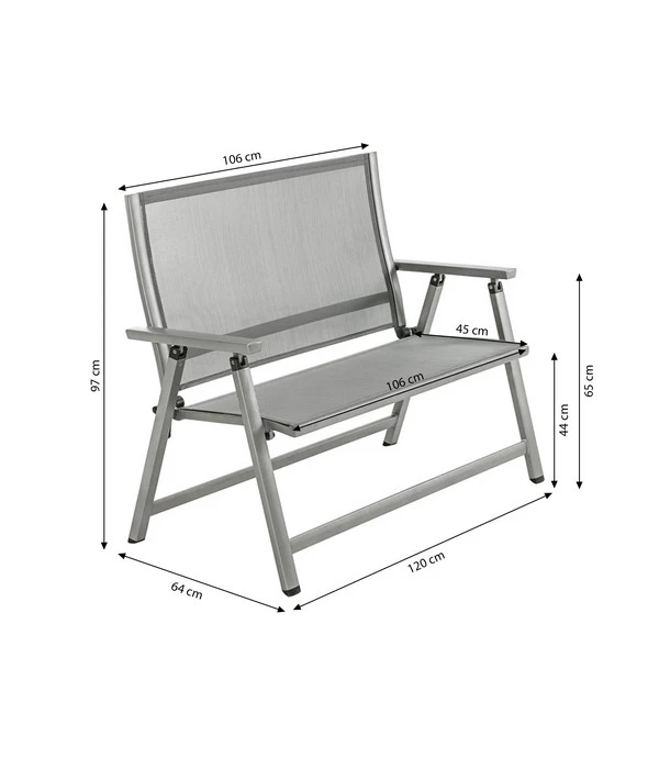 Dehner Klappbank Chicago, 2-Sitzer 8 Dehner Klappbank Chicago, 2-Sitzer – Bild 8