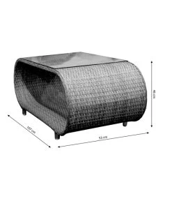 Dehner Geflechtlounge Avani, 4-teilig -Gardena Store 6704340 WE BG 003 FlechtloungeAvaniTisch