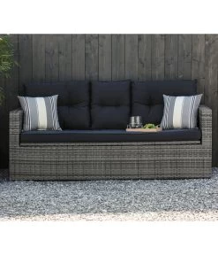 Dehner Flecht-Truhenbank Föhr, 3-Sitzer -Gardena Store 6704795 WE MO 001 TruhenbankFoehrNeu