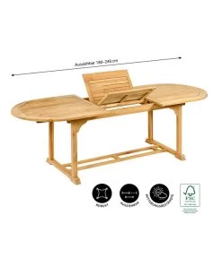 Dehner Ausziehtisch Havanna, Ca. B180-240/H74/T90 Cm 20 Dehner Ausziehtisch Havanna, Ca. B180-240/H74/T90 Cm -Gardena Store 6707905 WE IG 001 TischHavanna