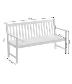 Dehner Bank Mykonos, 3-Sitzer -Gardena Store 6713267 WE BG 001 BankMykonos3erWeiss