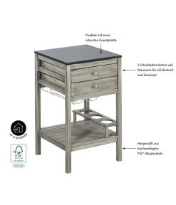 Dehner Schubladenschrank Southampton, Ca. B50/H90/T50 Cm 9 Dehner Schubladenschrank Southampton, Ca. B50/H90/T50 Cm -Gardena Store 6713739 WE IG 001 SchrankSouthamptonGrauNEU