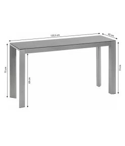 Dehner Balkontisch Chicago, Ca. B133,5/H75/T42 Cm -Gardena Store 6734651 WE BG 001 BalkontischChicagoSchmalNE