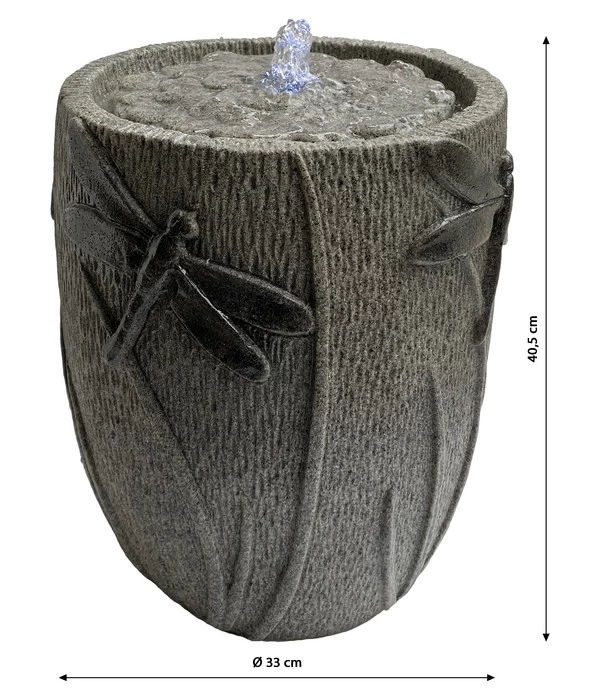 Dehner Polyresin-Gartenbrunnen Libelle, Ca. Ø33/H40,5 Cm 2 Dehner Polyresin-Gartenbrunnen Libelle, Ca. Ø33/H40,5 Cm – Bild 2