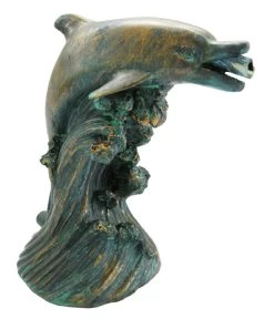 Ubbink Polystone-Wasserspeier Delfin, Ca. B16/H18/T10 Cm