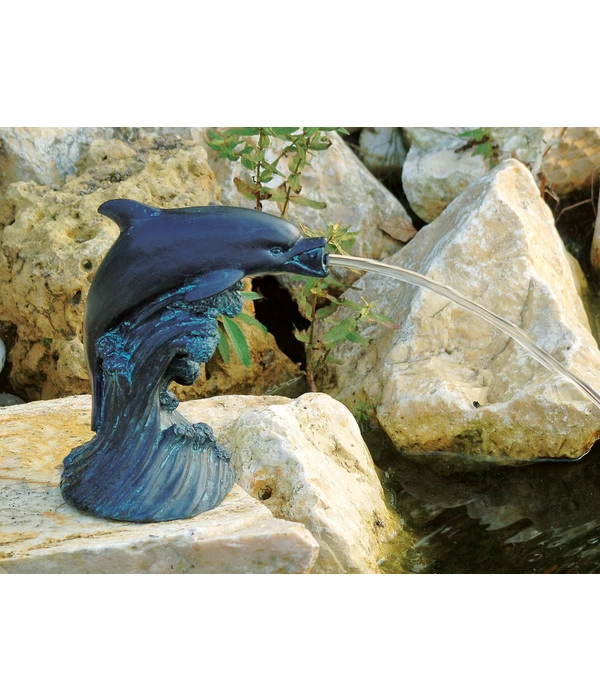 Ubbink Polystone-Wasserspeier Delfin, Ca. B16/H18/T10 Cm 2 Ubbink Polystone-Wasserspeier Delfin, Ca. B16/H18/T10 Cm – Bild 2