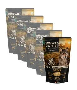 Dehner Wild Nature Nassfutter Für Hunde Mono-Protein Adult, Huhn, 5 X 500 G