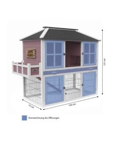 Dehner Nagerheim Happy Home Palazzo, Rotbraun, Ca. B145/H121/T72 Cm -Gardena Store 6838809 WE BG 001 MQNagerheimHappyHomePalazzoRotbraunMG