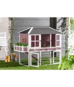 Dehner Nagerheim Happy Home Palazzo, Rotbraun, Ca. B145/H121/T72 Cm -Gardena Store 6838809 WE MO 002 MQNagerheimHappyHomePalazzoRotbraun