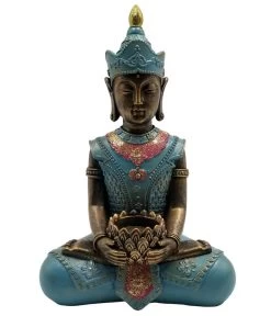Dehner Polyresin-Buddha, Ca. H34,5 Cm