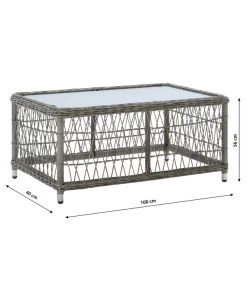 Dehner Geflechtlounge Santos, 4-teilig -Gardena Store 6875074 WE BG 003 LoungeSantosNEU