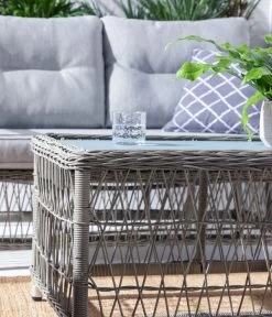 Dehner Geflechtlounge Santos, 4-teilig -Gardena Store 6875074 WE DE 001 LoungeSantosNEU