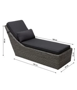 Dehner Sunlounger Toska, Ca. B64/H80/T180 Cm -Gardena Store 6875744 WE BG 001 LiegeToskaNeu