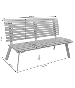 Dehner Bank London, 3-Sitzer 9 Dehner Bank London, 3-Sitzer -Gardena Store 6893762 6893770 6893788 WE DE 001 AlubankLondonSkizze