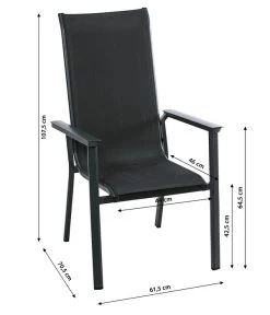 Dehner Stapelstuhl Cleveland, Dunkelgrau -Gardena Store 6894133 WE BG 001 StapelstuhlClevelandNeu