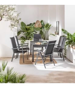 Dehner Stapelstuhl Cleveland, Dunkelgrau -Gardena Store 6895379 6894133 6894141 WE MO 001 StapelstuhlClevelandGrau 1