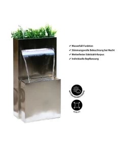 Dehner Edelstahl-Gartenbrunnen Dallas, Ca. H89 Cm -Gardena Store 6895437 WE DE 002 DehnerEdelstahlGartenbrunnenDallas