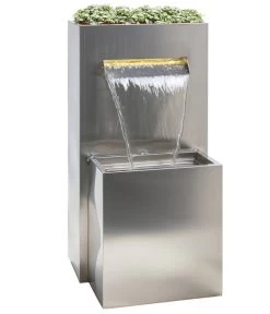 Dehner Edelstahl-Gartenbrunnen Dallas, Ca. H89 Cm