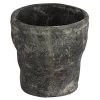 Dehner Keramik-Übertopf Nature Earth, Konisch, Grau, Ca. Ø14 Cm