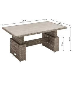 Dehner Geflechtlounge Bologna, 5-teilig -Gardena Store 6903447 WE BG 004 LoungeBolognaNEU