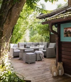 Dehner Geflechtlounge Bologna, 5-teilig -Gardena Store 6903447 WE MO 001 LoungeBolognaNEU