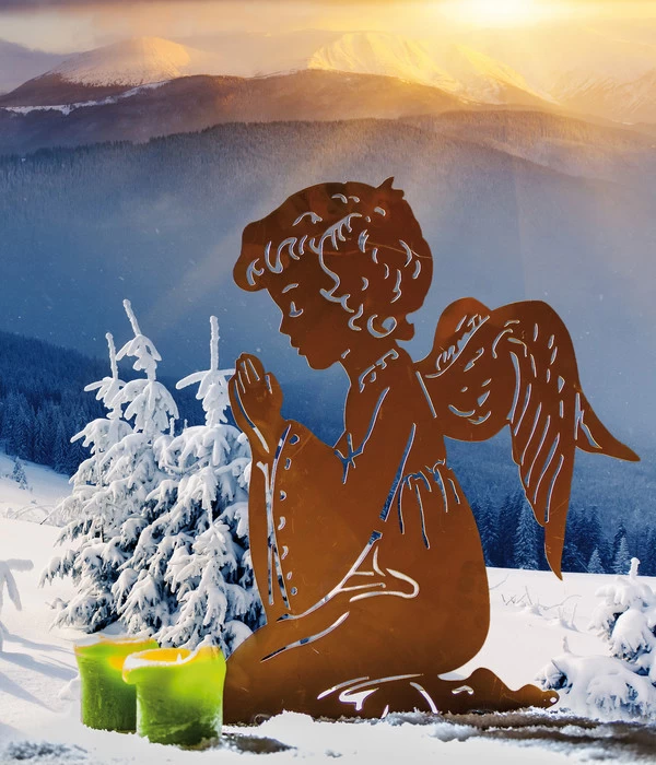 Ferrum Ros-Engel Betend, Ca. H41 Cm 2 Ferrum Ros-Engel Betend, Ca. H41 Cm – Bild 2