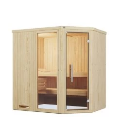 Weka Ecksauna Varberg Mit Glastür Und Fenster