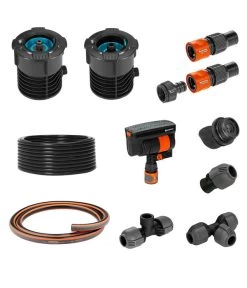 GARDENA Sprinklersystem Komplett-Set Pipeline Mit Viereckregner