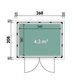 Wolff Finnhaus Metallgerätehaus Eleganto 2721, Ca. B288/H227/T228 Cm 5 Wolff Finnhaus Metallgerätehaus Eleganto 2721, Ca. B288/H227/T228 Cm -Gardena Store 6927701 WE DE 001 FinnhausMetallgeraetehaus