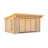 Wolff Finnhaus Gartenhaus Trondheim 44-G XL, Inkl. Schiebetür Rechts, Ca. B570/H259/T620 Cm