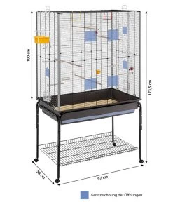 Ferplast Vogelheim Planeta, Schwarz, Ca. B97/H173/T58 Cm 16 Ferplast Vogelheim Planeta, Schwarz, Ca. B97/H173/T58 Cm -Gardena Store 6953103 WE BG 001 FerplastVKPlanetaSchwarz
