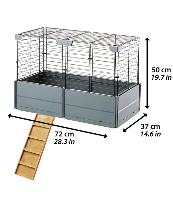 Ferplast Roof Extension Dach Nagerheim Multipla, Schwarz, Ca. B37/H50/T72 Cm 2 Ferplast Roof Extension Dach Nagerheim Multipla, Schwarz, Ca. B37/H50/T72 Cm – Bild 2